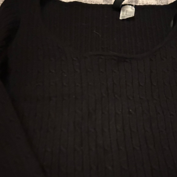 Black Long Sleeve Ribbed Top - Picture 2 of 5